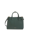 BURBERRY 'MEDIUM BANNER' HOUSE CHECK LEATHER TOTE - GREEN,4020283