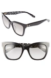 KATE SPADE EMMYLOU 51MM SUNGLASSES - BLACK/ CREAM/ TRANSPARENT,EMMYLS