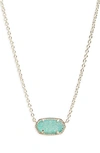 Kendra Scott Elisa Pendant Necklace In Teal Drusy/ Gold