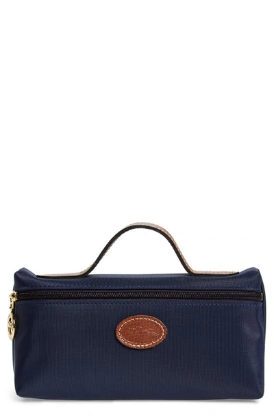 Longchamp 'le Pliage' Pouchette In Navy