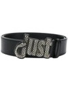 JUST CAVALLI JUST CAVALLI EMBELLISHED LOGO BELT - BLACK,S06TP0151PR22712865612