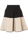 DOROTHEE SCHUMACHER TWO TONE NOTCH FRONT SKIRT,94130512959862