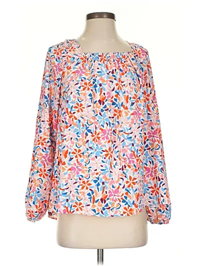 143 Story 3/4 Sleeve Blouse In Orange
