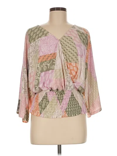 Pre-owned 143 Story 3/4 Sleeve T-shirt In Pink