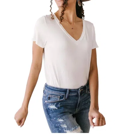143 Story Boyfriend Fit Bodysuit In White