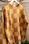 143 Story Camila Y Coco Sweater In Mustard/brown