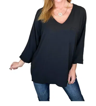 143 Story Chest Pocket And Dolman Sleeve In Black
