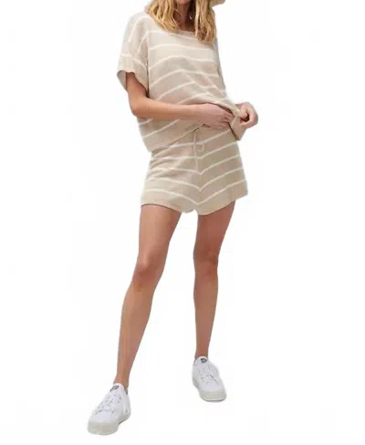 143 Story Elsie Knit Shorts In Beige