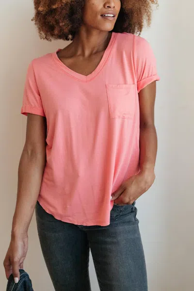 143 Story Essential V-neck Tee In Pink