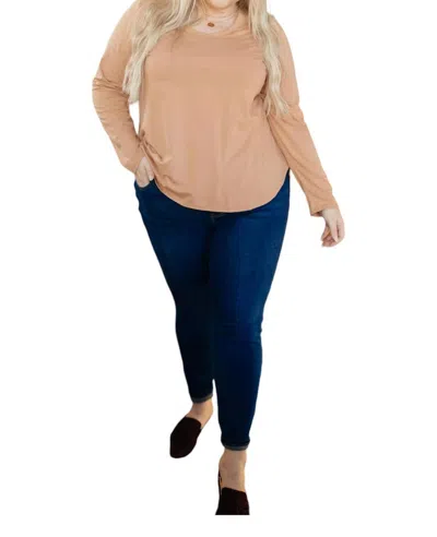 143 Story Every Girl's Favorite Basic Top In Apricot In Orange