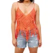 143 Story Festival Fringe Tank In Orange In Orange