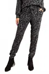 143 Story Leopard Lounge Jogger Pants In Black In Black