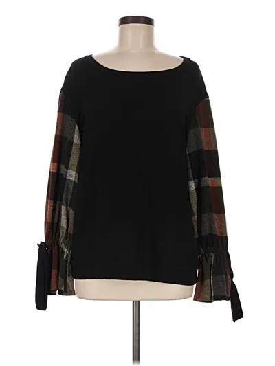 Pre-owned 143 Story Long Sleeve Blouse In Black