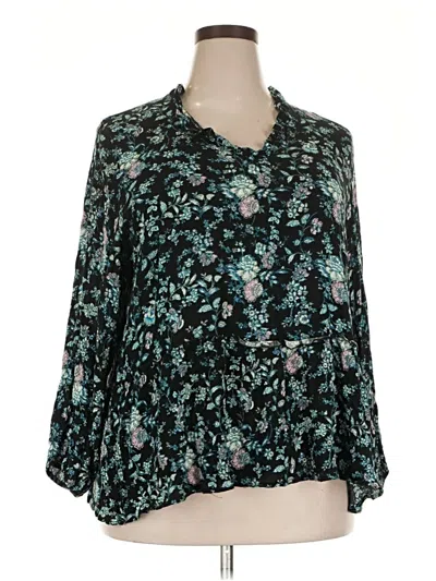 Pre-owned 143 Story Long Sleeve Blouse In Blue