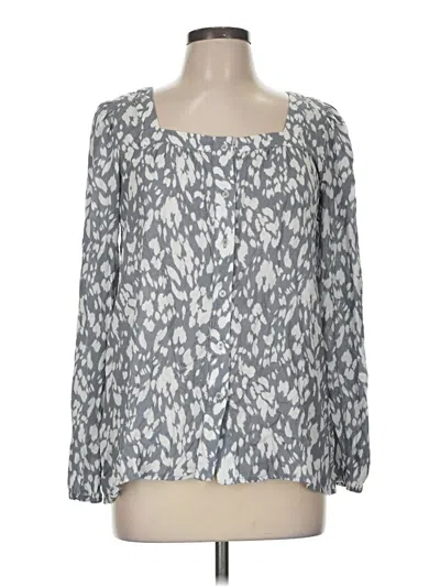 Pre-owned 143 Story Long Sleeve Blouse In Gray