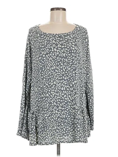 Pre-owned 143 Story Long Sleeve Blouse In Gray