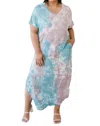 143 Story Pacific Rise Tie Dye Maxi In Purple In Purple
