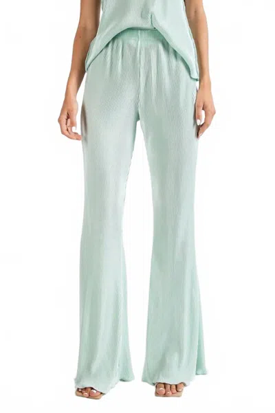 143 Story Peyton Pleated Pants In Mint In Green