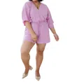 143 Story Promise Romper In Purple In Purple