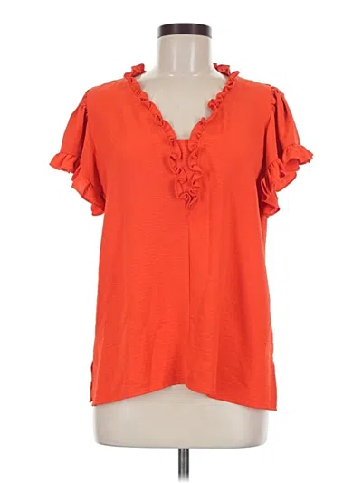 Pre-owned 143 Story Short Sleeve Blouse In Orange