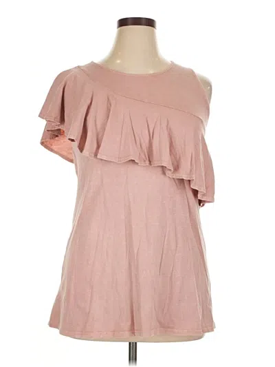 Pre-owned 143 Story Sleeveless Top Pink One Shoulder Neckline Tops