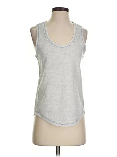 Pre-owned 143 Story Sleeveless Top Silver Scoop Neck Tops