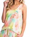 143 Story Tie Dye Tank Top In Georgia Peach In Multi