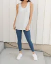 143 Story Twisted Back Tank In White In White