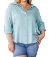 143 Story Unwavering Confidence Blouse In Light Blue In Blue