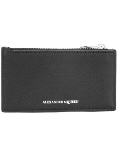 Alexander Mcqueen 小号拉链零钱卡夹 In Black