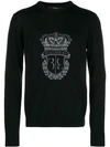 BILLIONAIRE EMBROIDERED LOGO JUMPER,W18CMKO0333BKN004N12958118