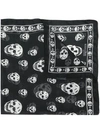 ALEXANDER MCQUEEN patterned skull print scarf,1106404Q06012961603