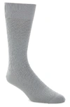 Cole Haan Distorted Texture Crew Socks In Light Grey