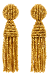 Oscar De La Renta 'classic Short' Tassel Drop Clip Earrings In Gold