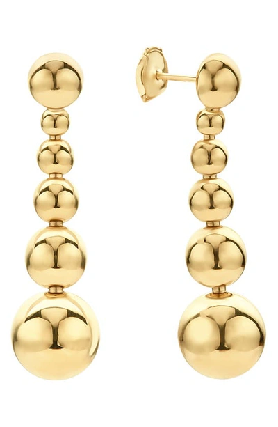 Lagos Caviar Gold Collection 18k Gold Graduated Seven Bead Drop Earrings