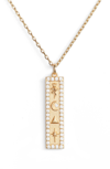 LULU DK X WE WORE WHAT VERTICAL BAR PENDANT NECKLACE,1199GPB