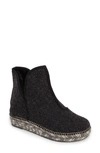 TONI PONS ESPADRILLE PLATFORM BOOTIE WITH FAUX FUR LINING,MOSS-FE