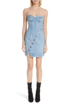 JEAN ATELIER CLAUDIA STRAPLESS DENIM DRESS,J4002-012