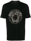 VERSACE embellished Medusa T-shirt,A78902A22462012965517
