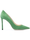 JIMMY CHOO ROMY 100 PUMPS,ROMY100SUE12959664