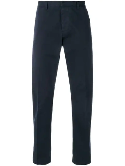 Ami Alexandre Mattiussi Cotton Chino Trousers In Dark Indigo