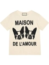 GUCCI ”MAISON DE L'AMOUR” T-SHIRT WITH BOSCO AND ORSO,492347X3P0912964620