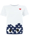 Comme Des Garçons Play T-shirt In Cotone Bianco Con Cuore Rosso Unisex In White