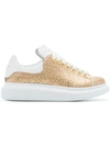 ALEXANDER MCQUEEN GOLD OVERSIZED LEATHER GLITTER trainers,462215W4HL1806212969997