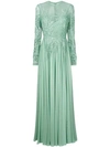 ELIE SAAB long-sleeve embroidered dress,949512742290