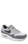 Nike Air Max 1 Sneaker In White/ Black/ Grey/ Gun Smoke