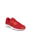 Nike Air Max 90 Premium Sneaker In Gym Red/ White