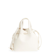 MADEWELL MINI DRAWSTRING TRANSPORT LEATHER TOTE - WHITE,J1664