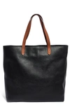 MADEWELL ZIP TOP TRANSPORT LEATHER TOTE,J1952