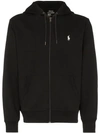 Polo Ralph Lauren Double Knit Full Zip Hoodie In Polo Black